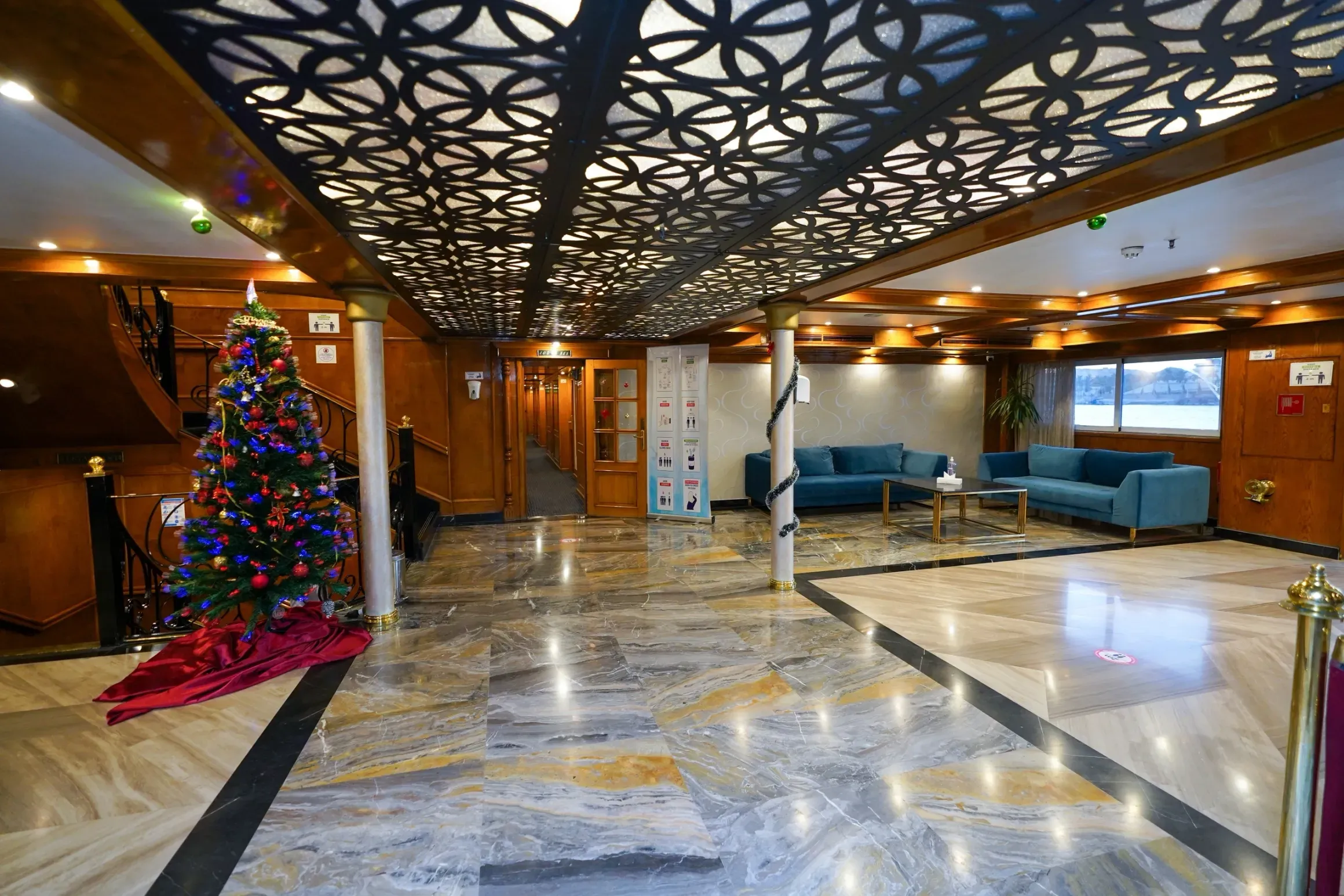 Lounge aboard the A Sara Nile Cruise Nile cruise
